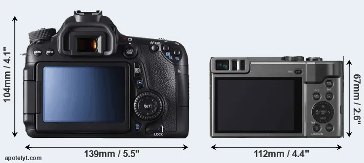 Comparison 70D or ZS70 rear