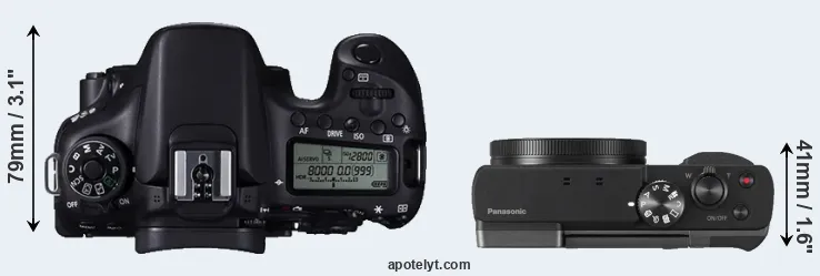 Compare 70D versus ZS70 top