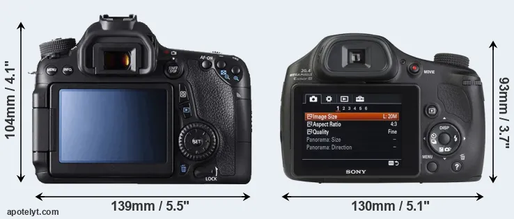 Comparison 70D or HX350 rear