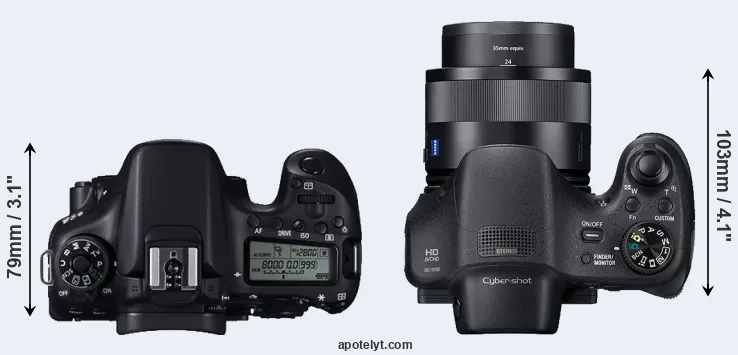 Compare 70D versus HX350 top