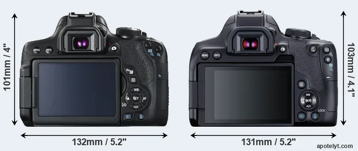 Comparison 750D or 850D rear