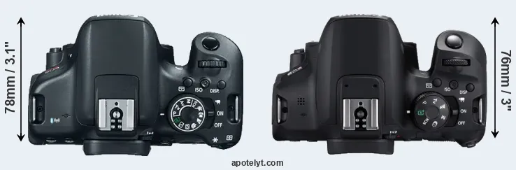 Compare 750D versus 850D top