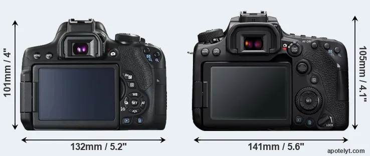 Comparison 750D or 90D rear