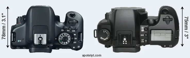 Compare 750D versus D30 top