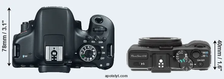Compare 750D versus G16 top