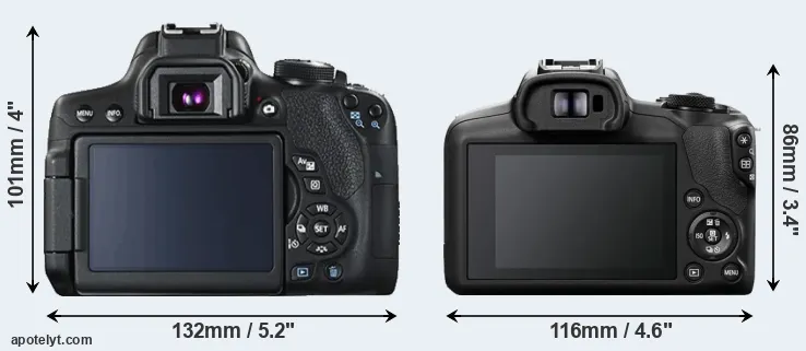 Comparison 750D or R100 rear