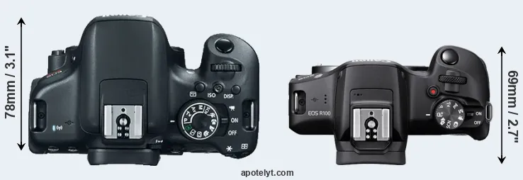 Compare 750D versus R100 top