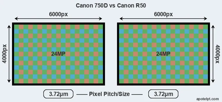 750D versus R50 MP