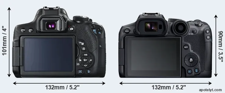 Comparison 750D or R7 rear