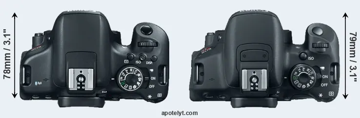 Compare 750D versus T5i top