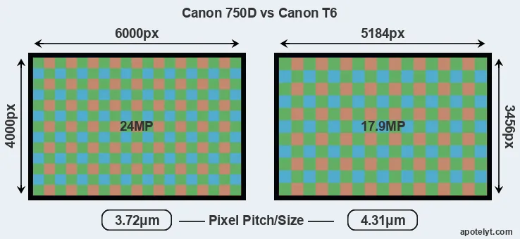 750D versus T6 MP
