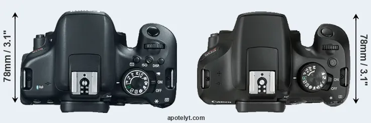 Compare 750D versus T6 top