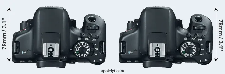 Compare 750D versus T6i top