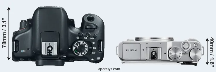 Compare 750D versus X-A3 top