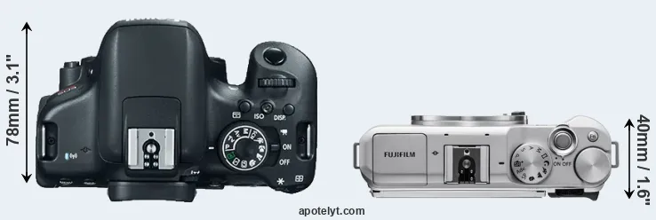 Compare 750D versus X-A5 top