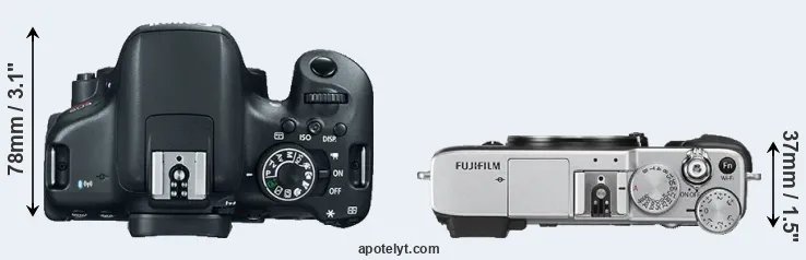 Compare 750D versus X-E2S top