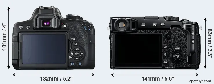 Comparison 750D or X-Pro2 rear