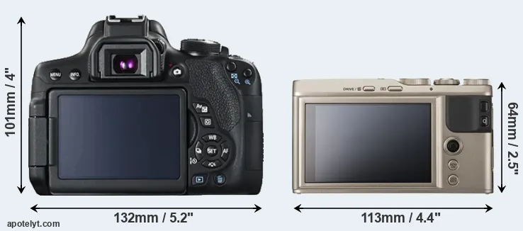 Comparison 750D or XF10 rear
