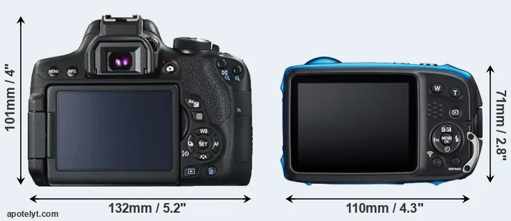 Comparison 750D or XP140 rear