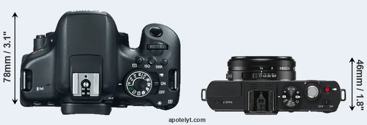 Compare 750D versus D-LUX 6 top