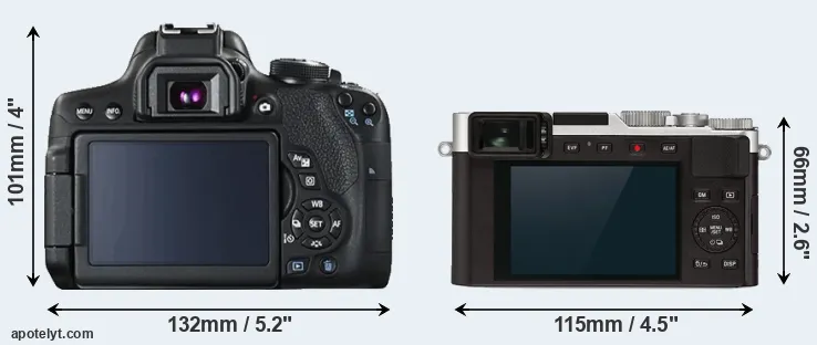 Comparison 750D or D-LUX 7 rear
