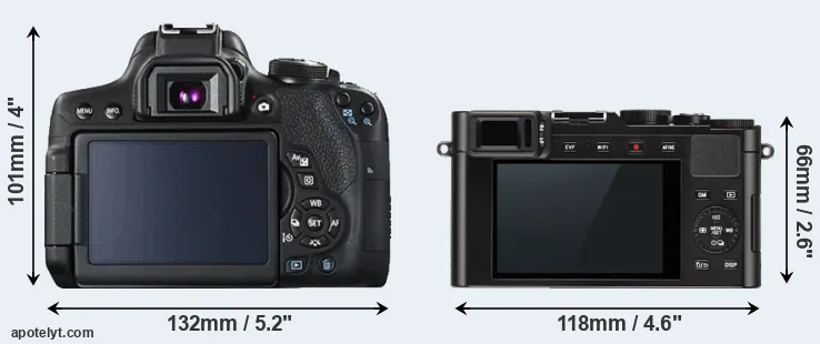 Comparison 750D or D-LUX Typ 109 rear