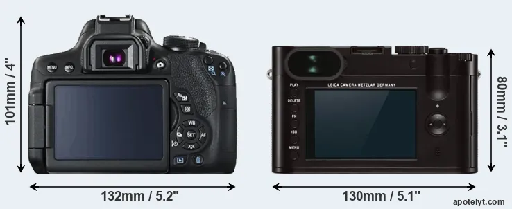 Comparison 750D or Q Typ 116 rear