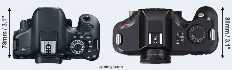 Compare 750D versus S2 top