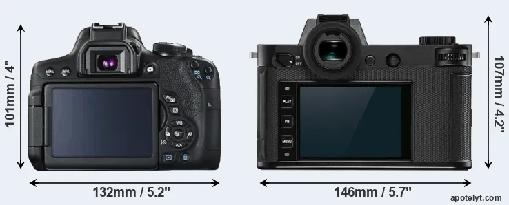 Comparison 750D or Leica SL2 rear
