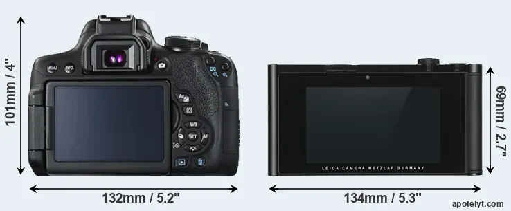Comparison 750D or TL rear