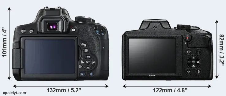 Comparison 750D or B600 rear