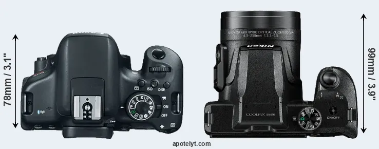 Compare 750D versus B600 top