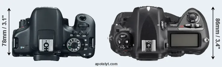 Compare 750D versus D2Xs top