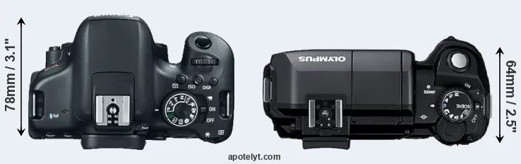 Compare 750D versus E-300 top