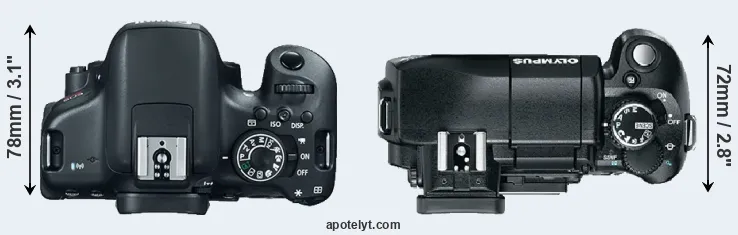 Compare 750D versus E-330 top