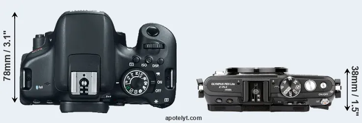 Compare 750D versus E-PL5 top