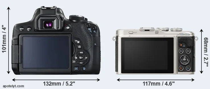Comparison 750D or E-PL9 rear