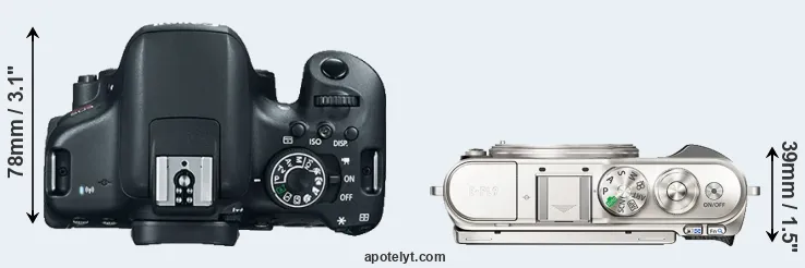 Compare 750D versus E-PL9 top