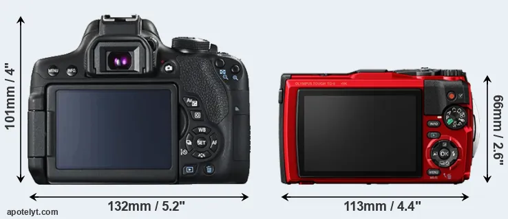 Comparison 750D or TG-6 rear