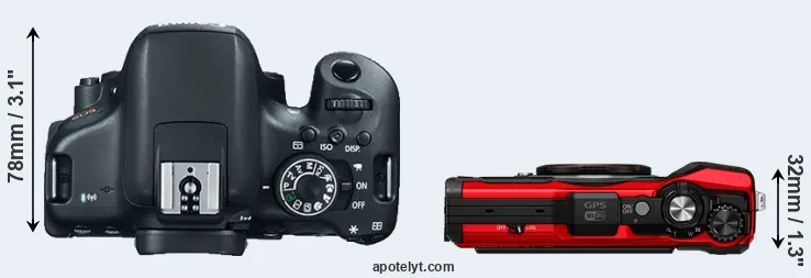 Compare 750D versus TG-6 top