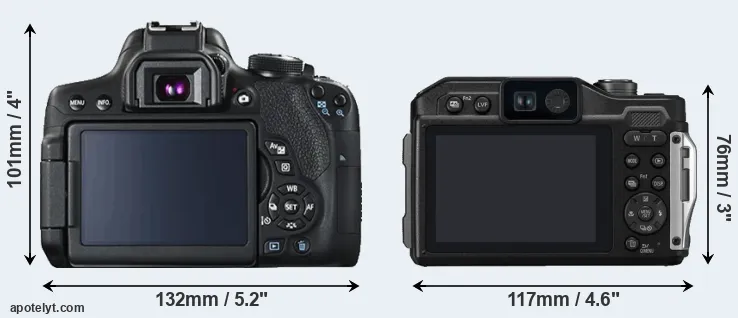 Comparison 750D or FT7 rear
