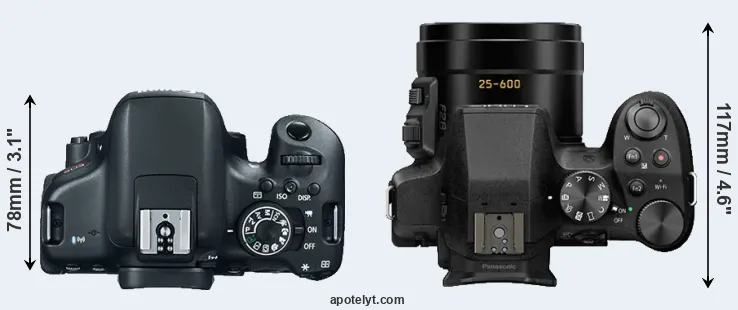 Compare 750D versus FZ300 top