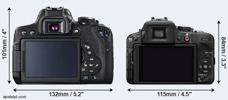 Comparison 750D or G3 rear