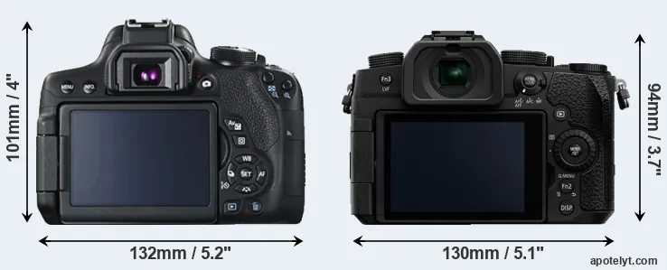 Comparison 750D or G90 rear