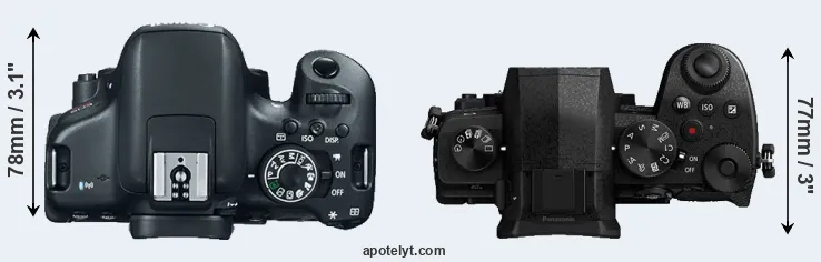 Compare 750D versus G90 top