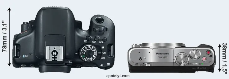 Compare 750D versus GF6 top