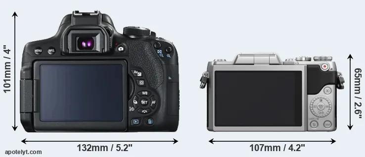 Comparison 750D or GF7 rear