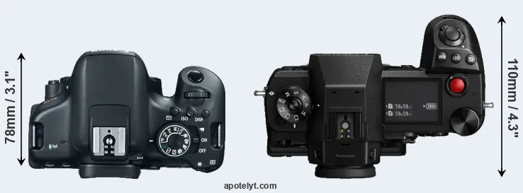 Compare 750D versus S1H top