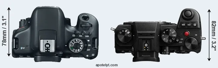 Compare 750D versus S5 top