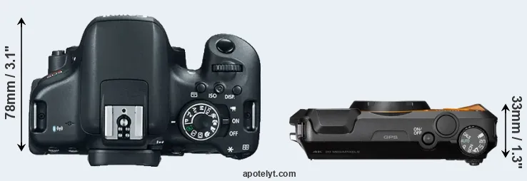 Compare 750D versus WG-6 top